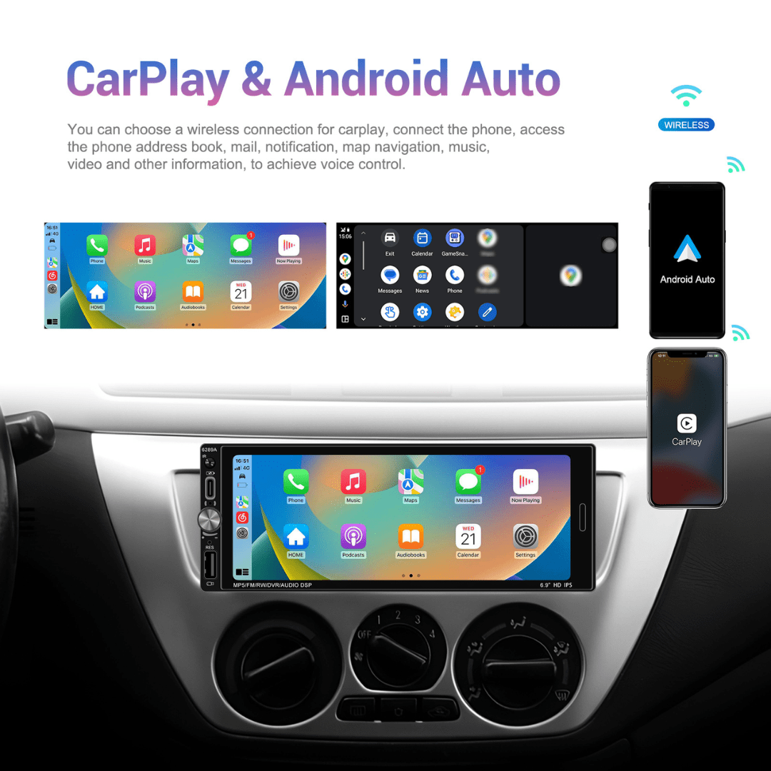 (Envio de SP) DAAN Central android 14 4+64GB 6,9" 1 Din 1,5GHz - Imagem 2